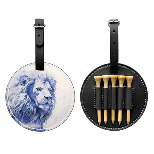 Gloomy Lion Black Printed golf tee storage bag - portable design, easy to organize tee