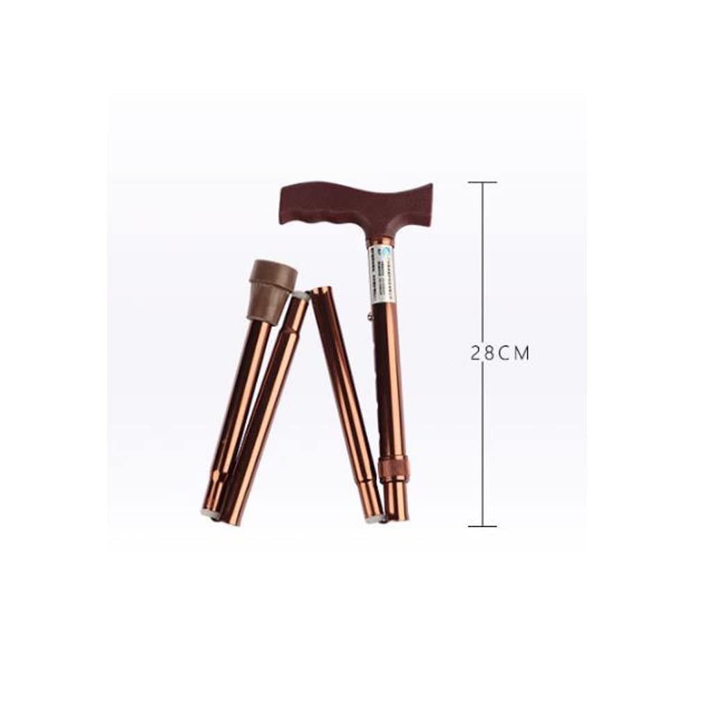GCX- Muletas de aleación de Aluminio for Ancianos, bastón Plegable Antideslizante de una Sola Pierna for viajeros, bastón Ajustable Grueso Firma