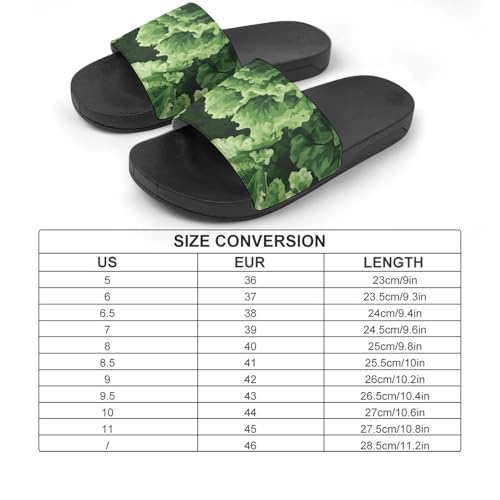 Green Vegetables Camouflage House Slippers for Women Men Personalized Shower Shoes Sandals Slides2