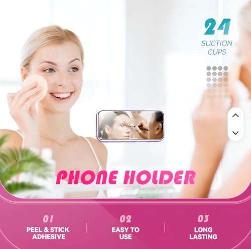 Image of SKYSIA Suction Phone Case,Sticky Mount Pad, Silicone Suction Phone Case for Hands-Free Mobile Accessory Holder Grip, Video Phone Accessory Compatible with Mirror, Shower - (Pack of 1) (Gry+Gry)
