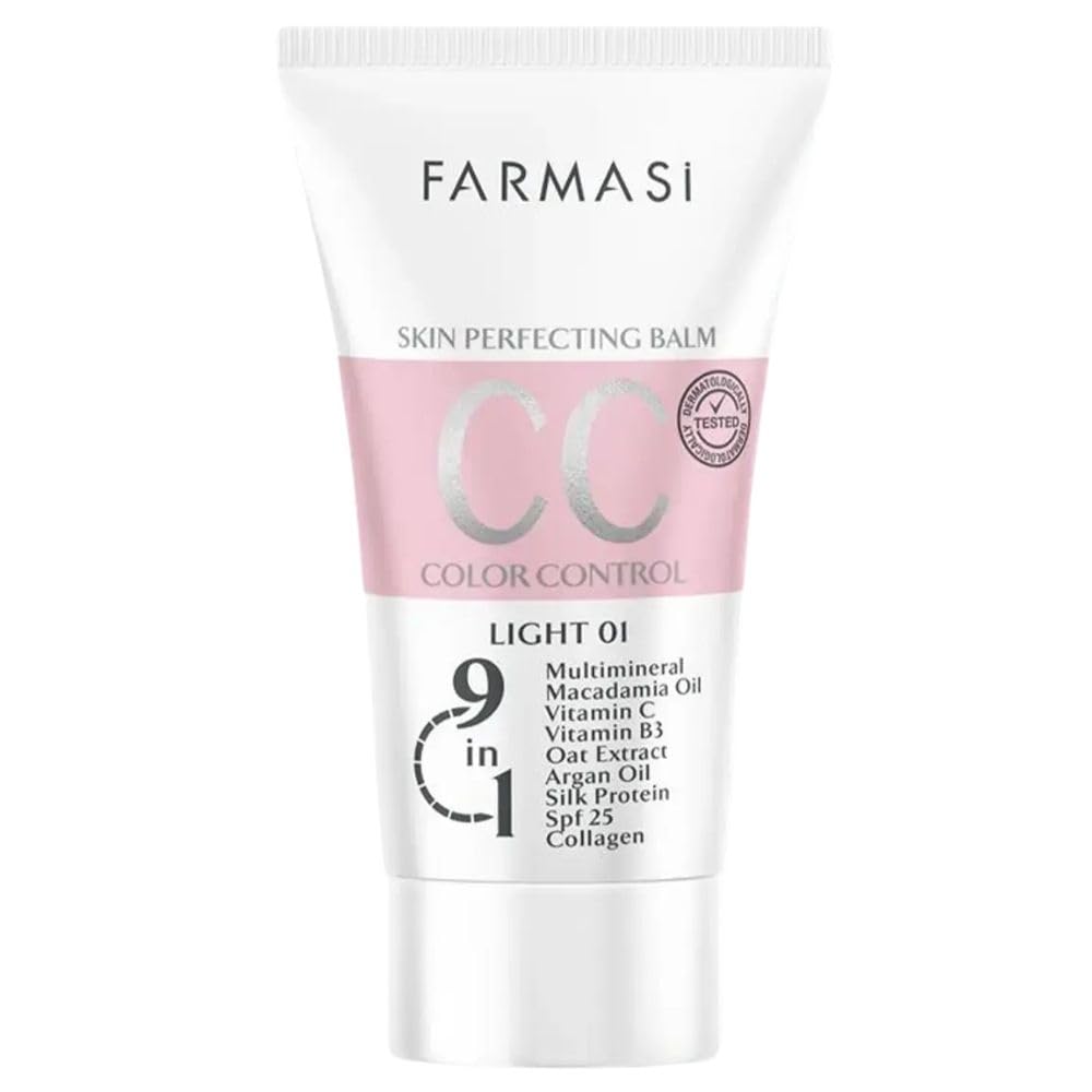 CC Color Correcting Cream, Tinted Moisturizer Makeup Base with SPF 25, Lightweight Buildable Coverage, Natural Flawless Finish, All Skin Types, 1.7 fl oz, Light