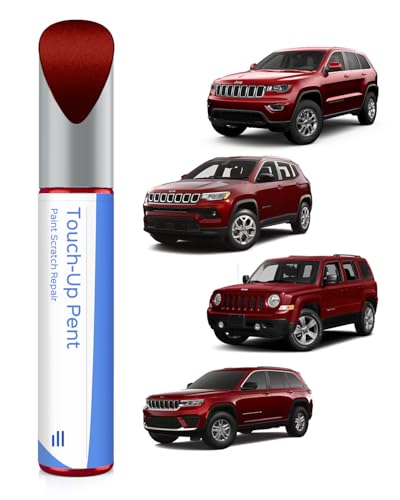 PARTS4EV PRP/JRP Deep Cherry Red Crystal Pearl Touch Up Paint Compatible with Jeep Exact Match Chips and Nicks Touch Up