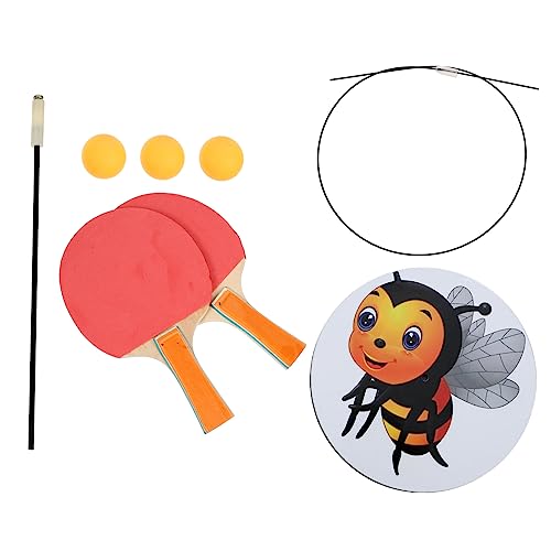 HEMOTON 1 Set Interactive Table Tennis Training Kit Elastic Shaft for Play Includes Paddles Balls Durable Base Great for Skill Development and Reflex Training