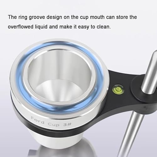 Viscosimètre portable avec support réglable, idéal pour tester précisément la viscosité des revêtements, peintures et encres dans diverses applications industrielles