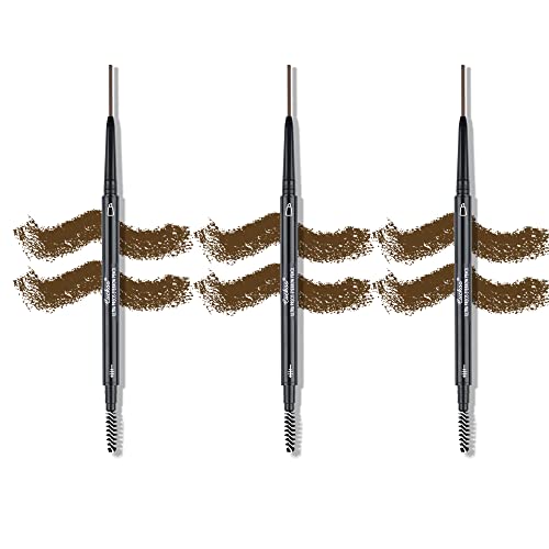 Eyebrow Pencil,Cuckoo 3 Pack of Waterproof Ultra Precise Brow Pencil ...