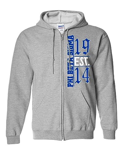 Mega Greek Phi Beta Sigma Full Zip Hooded Sweatshirt