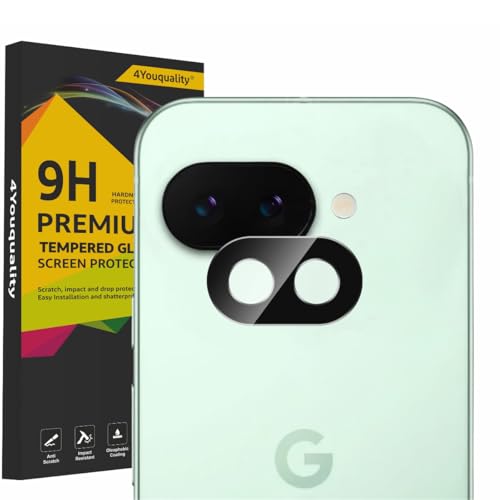 Image of 4youquality Back Camera Lens Protector Compatible with Google Pixel 9A (1 Pack) | 9H Tempered Glass Camera Guard | Military-Grade Protection | Ultra Clear HD | Bubble-Free Easy Installation | Case Friendly Design