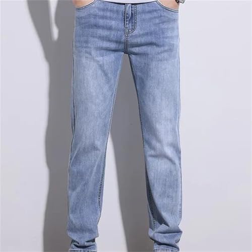 Men's Spring Fall Jeans – Slim Straight Stretch Denim Pants, Regular Fit Casual Cowboys Style4