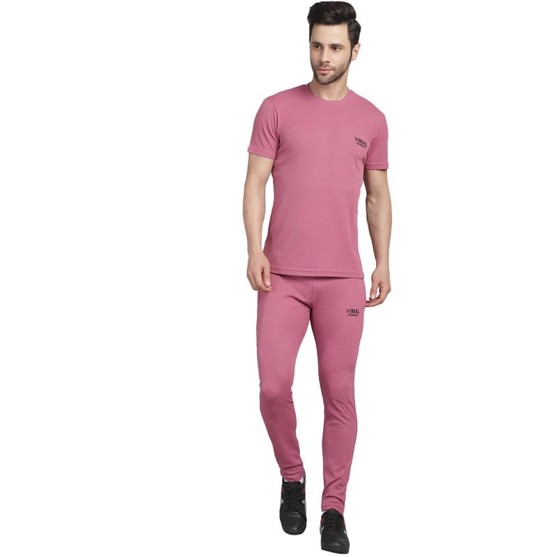 Image of Mack Jonney Solid Polyester Lycra Casual Style Half Sleeves Co-Ord Set Trackuit For Men-P-MACK52989-Box T D10 2