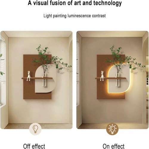 Tableau décoratif LED 3D en grès sans bordure épuré