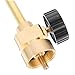 HAKIDZEL Brass Propane Torch Head Welding Accessory with Flame Gas Control Household Heating Tool Compatible with Mapp and Propane Gas for Soldering Brazing and Thawing