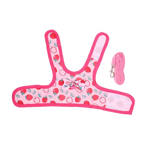 CORHAD 1Set Rabbit Leash and Harness for Small Pets Comfortable Traction Rope for Bunnies Guinea Pigs and Chinchillas for Indoor and Outdoor Activities