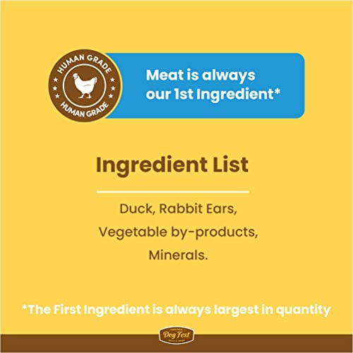 Image of Barkbutler x Dogfest Rabbit Ears & Duck, Dog Treats-90g |Made with Natural Ingredients| 0% Artificial Colors, Flavors & Preservatives | Main Ingredient is Meat | Select Grade| for All Adult Breeds
