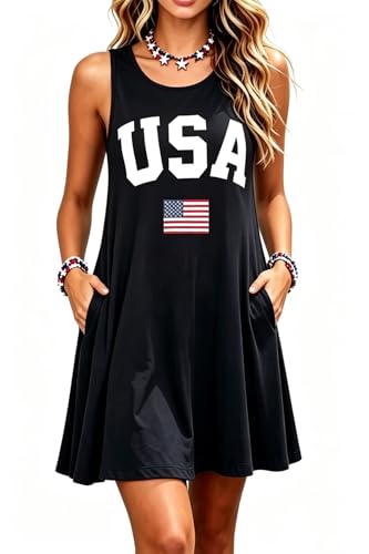 Image of Womens Sleeveless Casual Funny Patterned Holiday Dresses