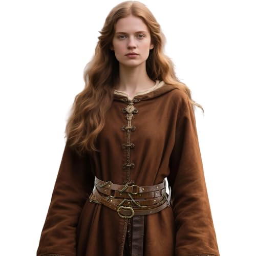 Medieval Women's Belt, DIY Metal Chain Belt, Multi-Layer Adjustable Body Chain Thin, Vintage Dress Punk Belt Cosplay2