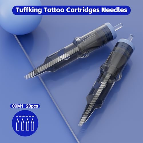 20pcs Tattoo Needle Cartridges, Professional Tattoo Gun Needles Cartridge for Artists Equipment Supplies, #12 Standard 9 Single Stack Magnum for Beginners Tattooing Supply (9M1(20Pcs)) — view 2