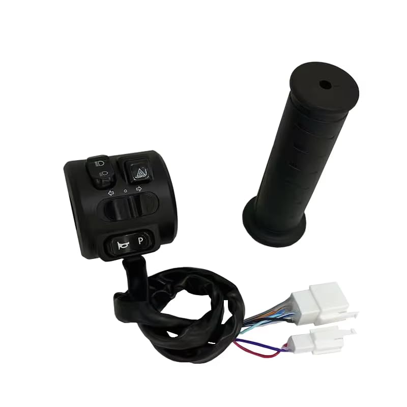 Hall Type Twist Throttle Accelerator with Three Speed/Reverse/Parking/Horn/Light Functions for E-Scooter Moped
