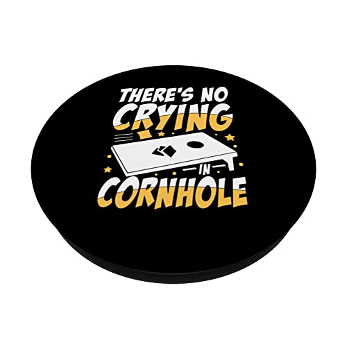 Cornhole Game Outdoor Bean Bag for a Cornhole Player PopSockets Swappable PopGrip, Black - Image 2