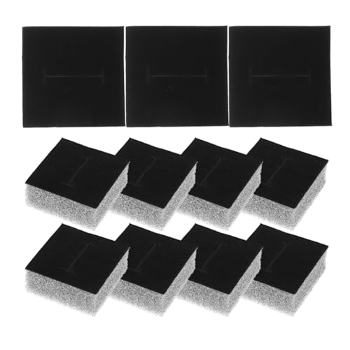 BUGUUYO Caja De 30 Piezas Forro De Esponja Para Joyero. Anillo Fichas Carro Compra Sombrero De Cono De Trafico Cebo De Cuentas Luminosas Raspador De Espátula Carrito De Joyería Borla Black
