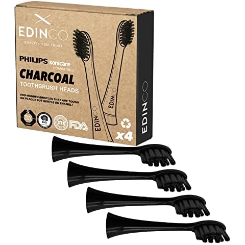 Recyclable Charcoal Replacement Heads for Sonicare Electric Toothbrushes - Deep Clean Results, Eco-Friendly Products (Pack of 4) Cover