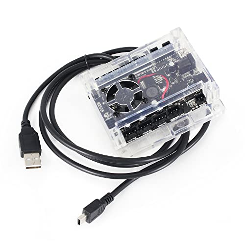 RATTMMOTOR GRBL Upgraded GRBL1.1 Placa de control, conector USB, con ventilador para fresadora CNC de 3 ejes 1610/3018/3018 Pro controlador sin conexión