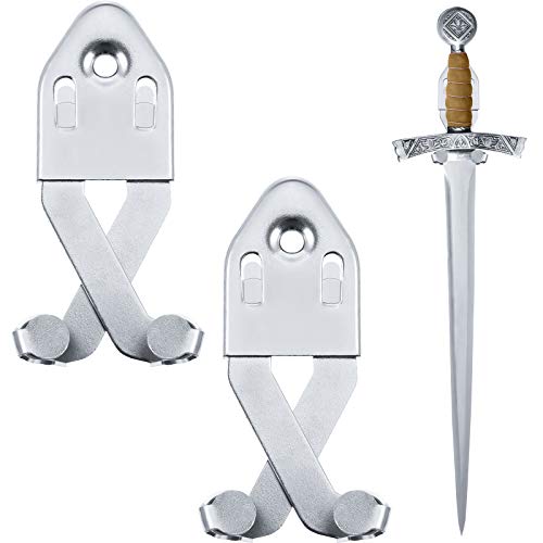 Metal Single Sword Wall Mounts Vertical Wall Sword Display Hook Universal Sword Holder Multifunctional Adjustable Sword Wall Mount (2)