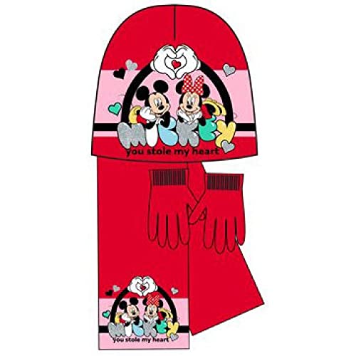 Disney Set aus Mütze, Schal und Handschuhen aus Wolle Kind