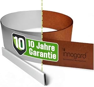 Innogard 6011-001 Cortenstahl Rasenkantenband 15cm 10m