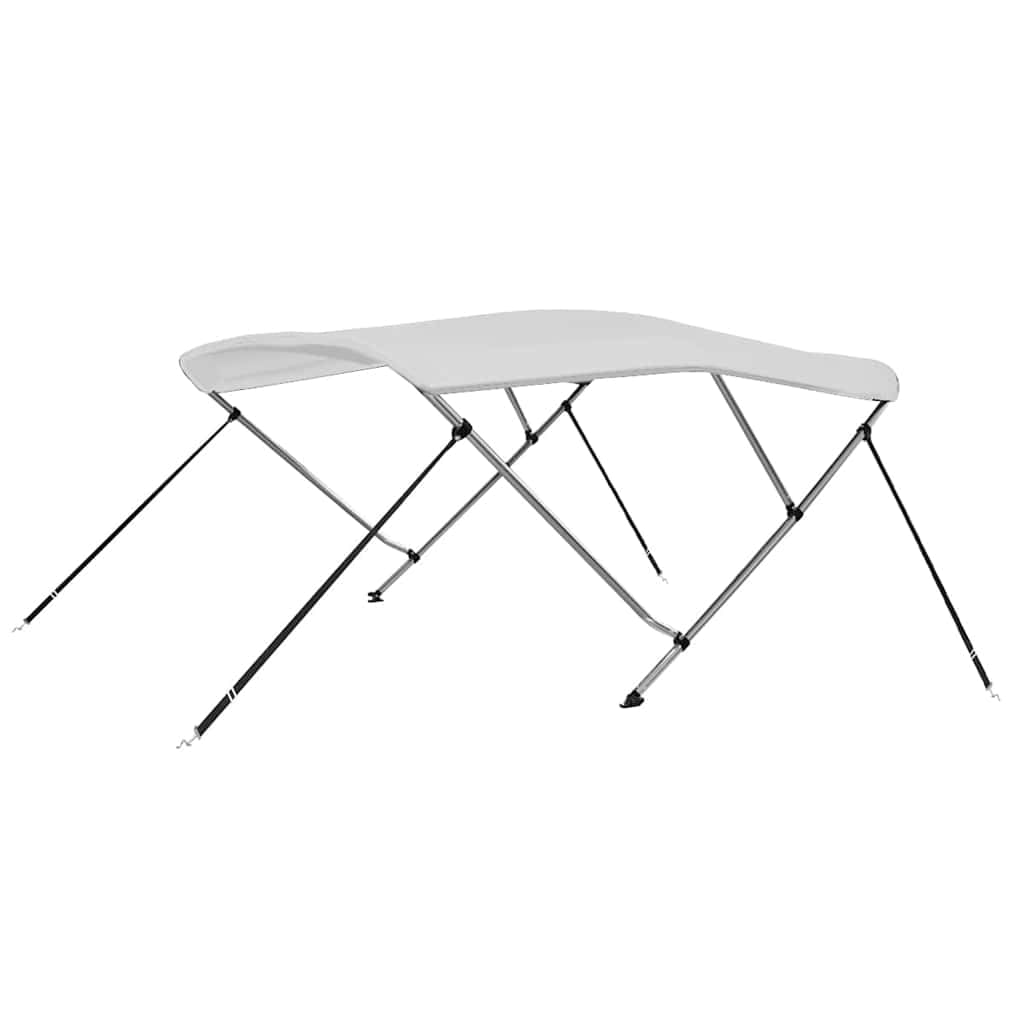 Bimini Top a 3 Archi per Barche, Tetto Parasole Barca con Telaio in Alluminio, Tettuccio Protettivo Pieghevole, Larghezza 170-182 cm, Altezza 137 cm