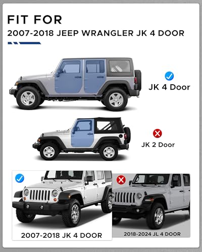 Estribos para Jeep Wrangler JK 4 Puertas 2007-2018 miniatura 2