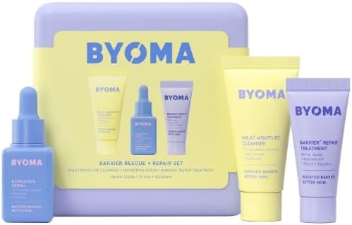 BYOMA Bella Barrier Rescue + reparatieset, vochtverzorgingsset, Milky Moisture Cleanser 30 ml + hydraterend serum 15 ml + Barrier Repair Treatment 15 ml, veganistisch