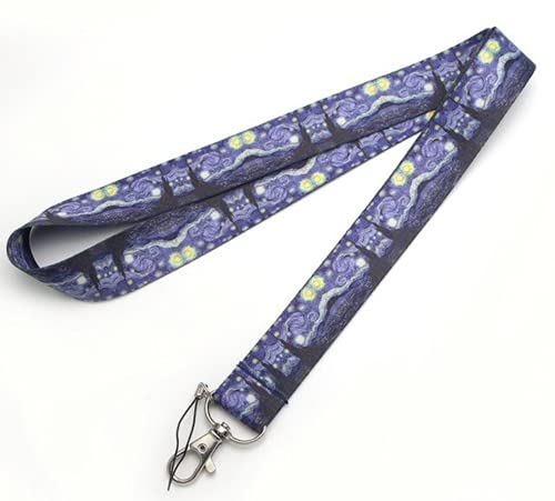 Lanyard Van Gogh Arte Cuadro Pintor infantil | Cordón para el Cuello | No Pierdas más tus Llaves | Llavero para Móvil Mascarilla Teléfono y Llaves| Regalo Original