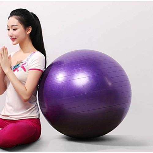Sports ioga bola Gym Balance Fitball Exercício Pilates Workout Ball - Purple - 55 centímetros