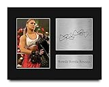 HWC Trading Ronda Rousey Gifts Signed Printed Autograph WWF WWE Wrestling Print Photo Picture Display - US Letter Size