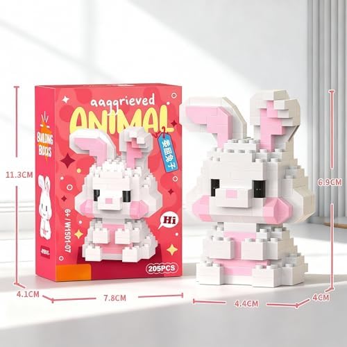 Spring Zoo Party (Bunny) DIY Figurine - Quirky Holiday Decor for Desk, Shelf, or Easter Display - 1