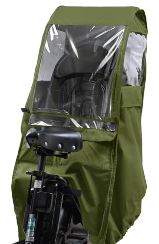 自転車 チャイルドシート レインカバー 後ろ 子供乗せ 遮光 UVカット カーキ Freeサイズ NACR-7050