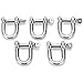 5PCS D Shackle with Screw Pin Stainless Steel 304 Heavy Duty for Chains Wirerope Lifting - Perfect for Marine, Industrial, and Household Applications
