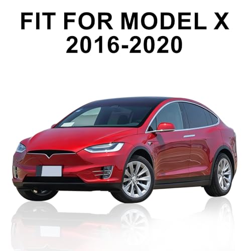 Image of Front Grille Insert Trim for Tesla Model X 2016-2020 Car Exterior Accessories ABS Imitation Carbon Fiber Outer Decoration