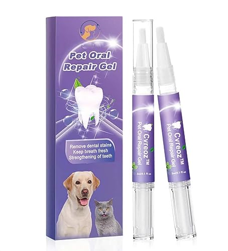 2PCS Tarpic Pet Oral, Muzzle Glow Pet Oral Repair Gel, Muzzleglow Pet Ora𝐥 Repair Gel for Dogs, Miapina Vitasmile Dog Tartar Remover, Lettuce Pets Toothbrush, Pet Toothbrush Pen for Oral Care