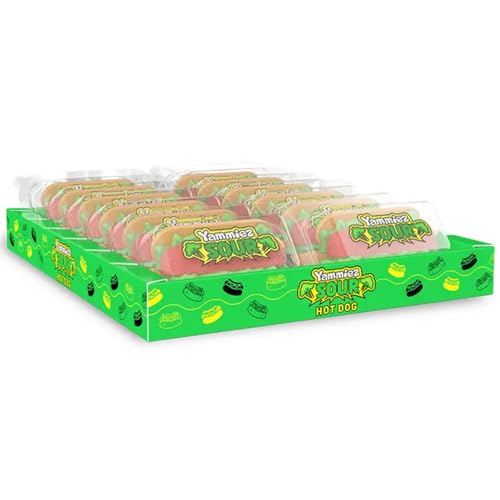Perritos Nube Ácida – Caja de 12 Unidades | Marshmallow con Sabor Ácido | Diseño Divertido | Ideal para Fiestas y Eventos