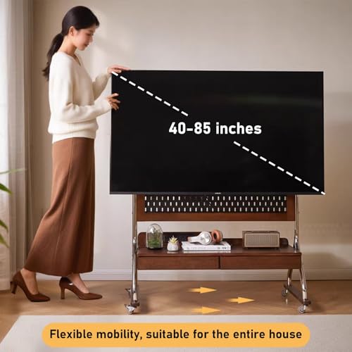 Soporte móvil para TV resistente con ruedas, ajustable miniatura 4