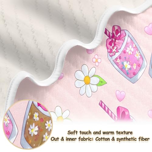Burbuja Cute Milkshake Baby Blanket for Boys Girls, Nursery Soft Warm Swaddling Receiving Baby Blankets, 30x40 in Toddler Blanket2