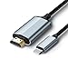 lulaven Lightning to HDMI Adapter Cable for iPhone/iPad, 1080P Digital AV Adapter for Hotel TV (No WiFi Needed), Projector & Camping, High-Speed Mirroring Sync for Home Office & Fitness App (6.6ft)