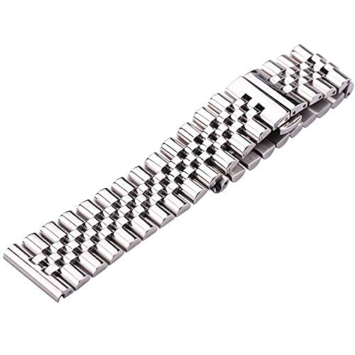 Bracelet montre acier inoxydable massif argent poli pour montre de luxe - 3