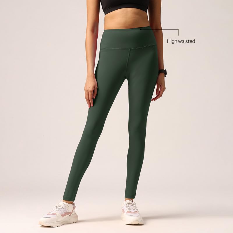 Image of BlissClub The Ultimate Leggings Lite, Ankle Length Tights for Women for Gym, Yoga and Workout with High Waist, Tall (for Women Above 5'5)