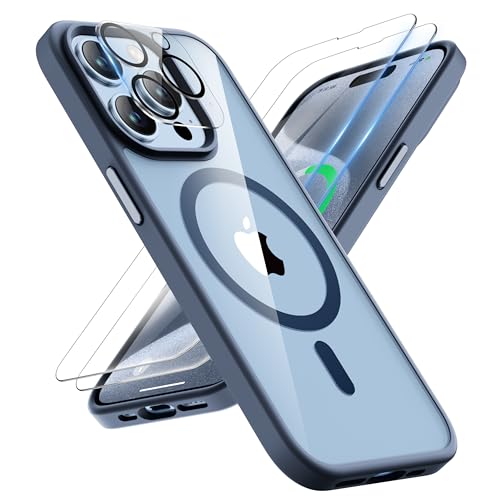 ORETECH Hülle für iPhone 17/17 Pro Max/16 Plus/15 Pro/14/13/12/11/XR/X/SE mit 2 Schutzfolie