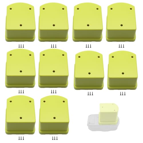 10Packs Battery Holder Compatible with Ryobi 18V Wall Mounted Batteries Mounts, Portable Li-ion Battery Hanger, Batter y Storage Fixed Bracket Reusable for Wall Workbench Wooden Posts Drywall