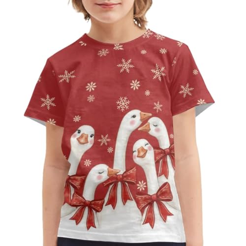 Image of Xhuibop Kids T Shirts for Boys Size 3-16 Girls Short Sleeve Sportswear Active Tops