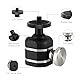 Folgtek Mini Ball Head Stativkopf Kugelkopf mit 1/4 Blitzschuhadapter, 360° Drehbar Ball Head mit Hot Shoe Apdater zum Camera Camcoder LCD Monitor, Mikrofon, LED Licht usw. (Silber X2)