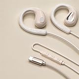 【 6D Surround Sound – USB-C】 2026 new Model Hanging Ear Lightweight and Comfortable Wired Headphones,HiFi Ultra Clear Sound Quality, Built-in Noise Reduction for Calls,Suitable for Sports and Fitness